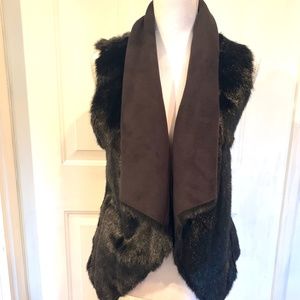 Black Suede/Fur Vest